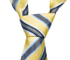 Breite Krawatte mit blauen Streifen in Gelb