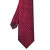Breite Krawatte in gepunktetem Dunkelrot