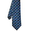 Breite Krawatte in Dunkelblau mit gross-maschigem Karo