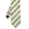 Breite Krawatte mit blauen Streifen in Gelb