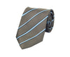 Breite Krawatte mit blauen Streifen in Anthrazit
